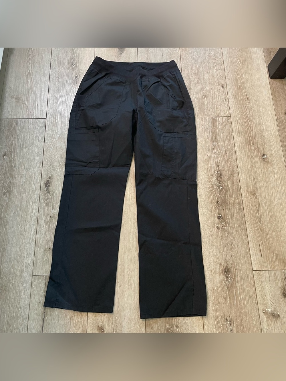 CHEROKEE WORKWEAR Gray Cargo Scrub Pants - Size Petite Small